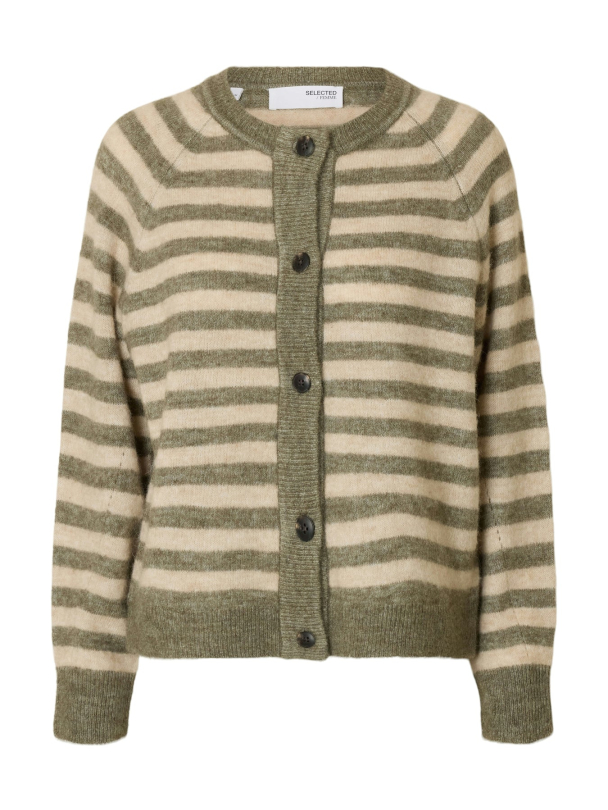 Lulu Knit Short Cardigan - Vetiver/Birch
