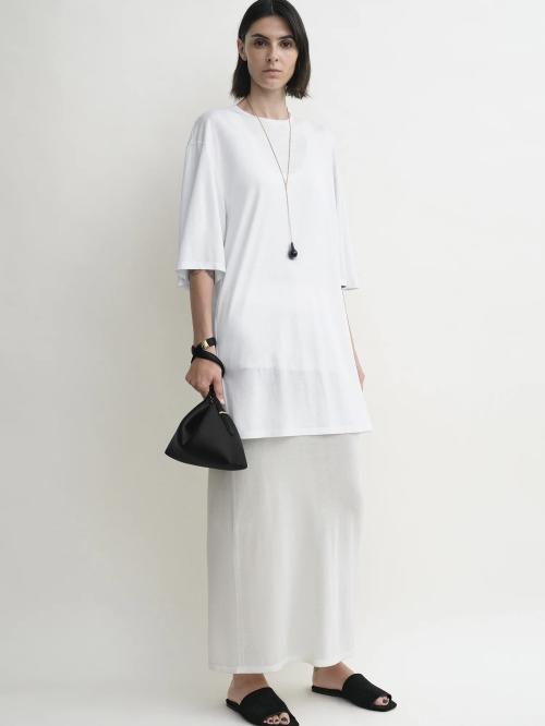 Relaxed Tee Dress White