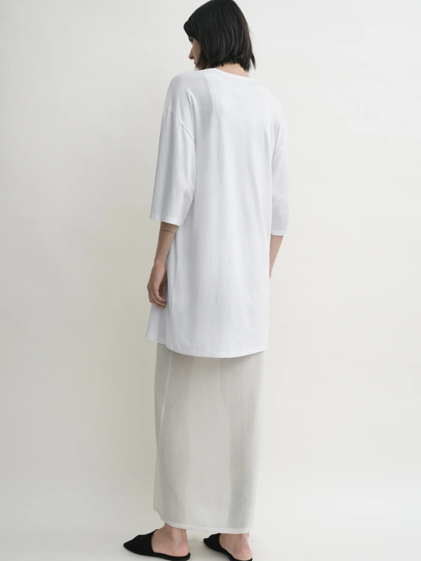 Relaxed Tee Dress White - Image 2