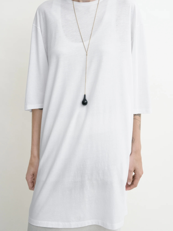 Relaxed Tee Dress White - Image 3