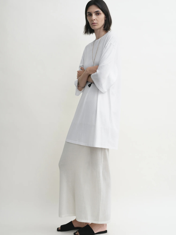 Relaxed Tee Dress White - Image 5