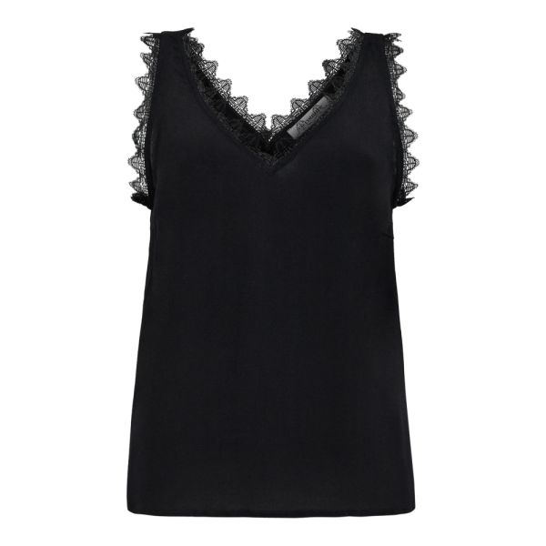 Perin Lace Singlet             |      Perin Lace Singlet Black fra Co´Couture