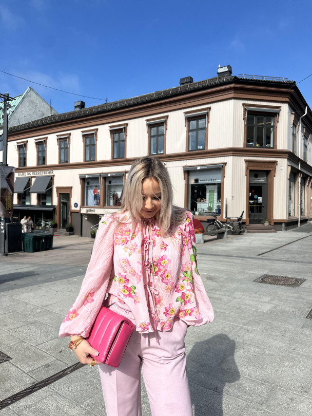 Viscose Bow Blouse - Cherry Blossom  - Image 4