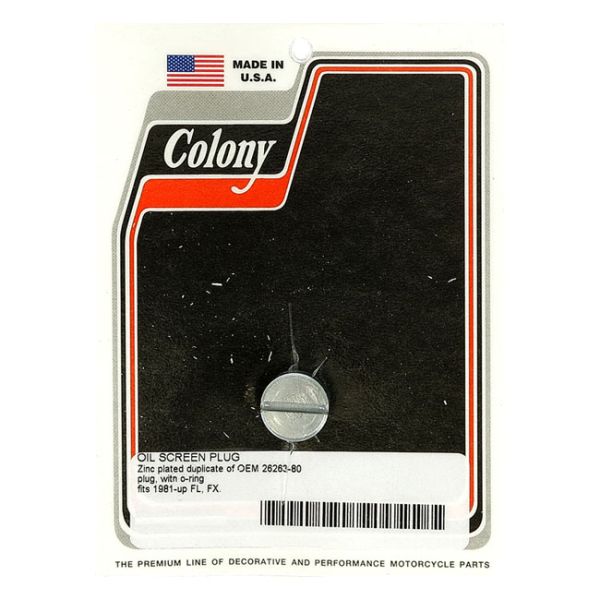 Colony plug, oil pump & crankcase