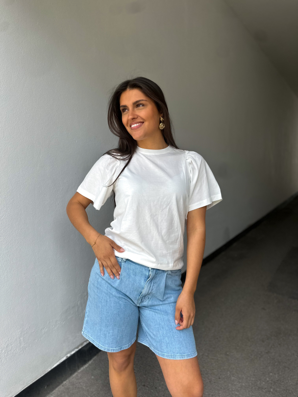 Penelope 2/4 Ruffle Tee - Snow White  - Image 3