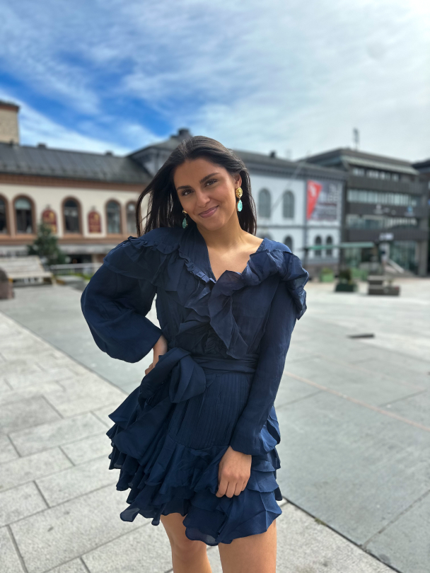 Wow Frill Dress - Dark Navy  - Image 2
