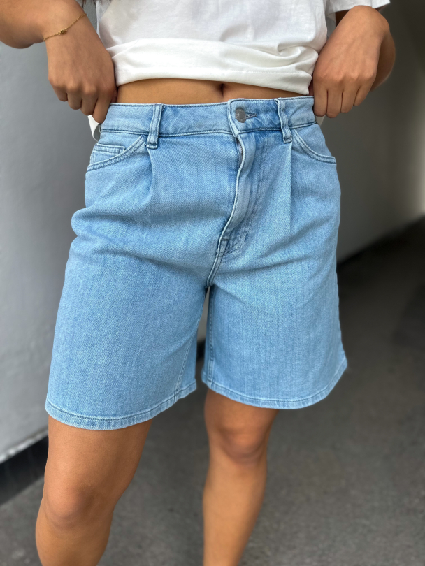 Anya Denim Shorts - Light Blue Denim  - Image 1