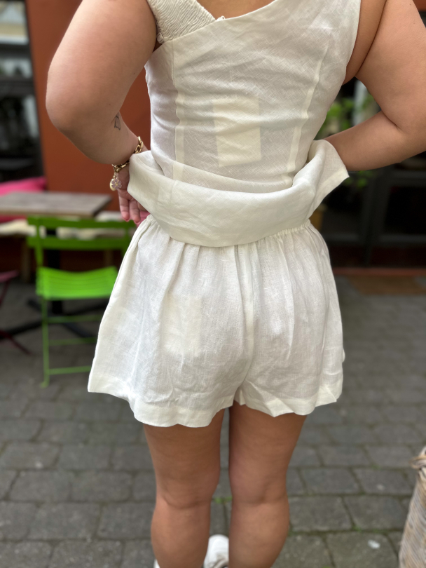 Mirelle Mini Shorts - White - Image 4