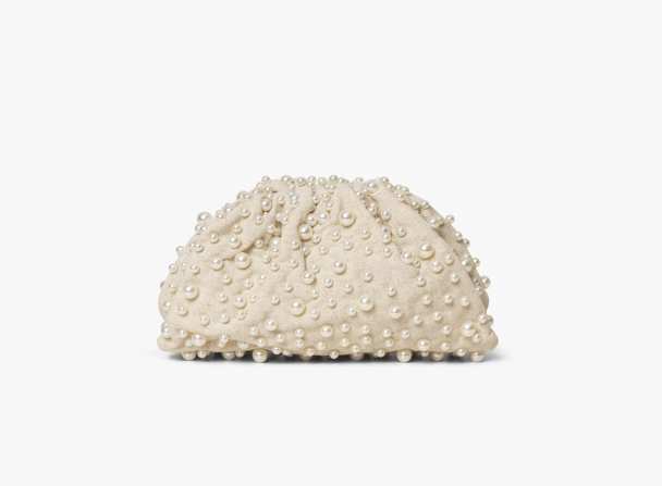 Pearl Linen Clutch - Image 1