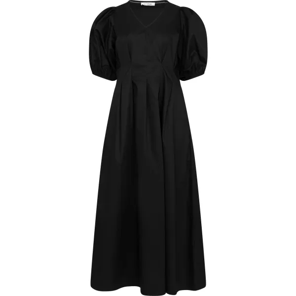 Poppycc Pleat Dress            |        Poppycc Pleat Dress Black fra Co'Couture
