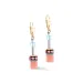 GEOCUBE Earrings Iconic Aqua & Apricot
