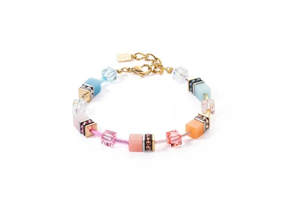 GEOCUBE Bracelet Iconic Aqua & Apricot