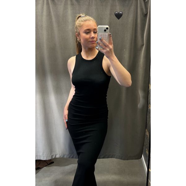 Anna Ankle Tank Dress Blk