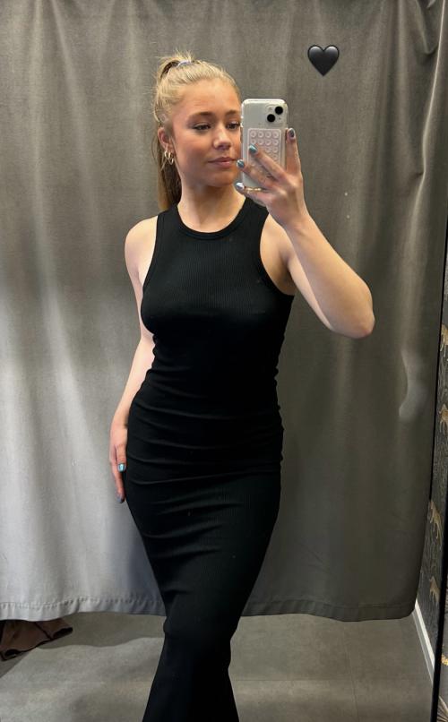 Anna Ankle Tank Dress Blk