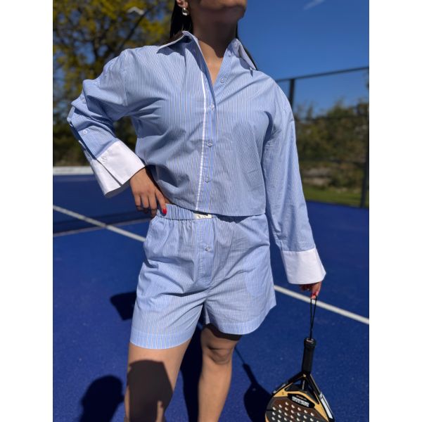 Alanis Shorts - Light Blue Stripe