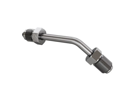  Hose end, 45 degree bend. SS