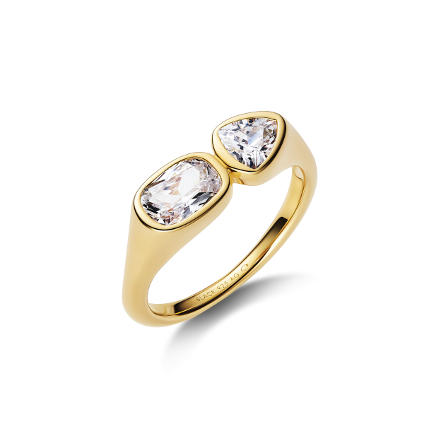 YOU & ME SIGNET RING GOLD