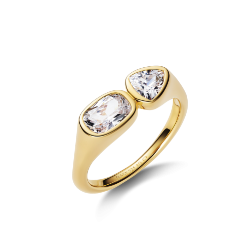 YOU & ME SIGNET RING GOLD