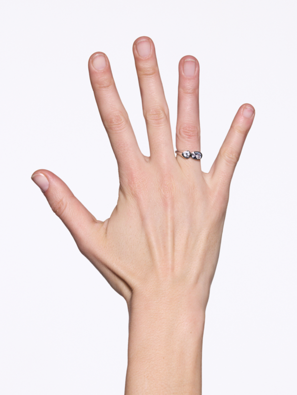 YOU & ME SIGNET RING SILVER - Image 2