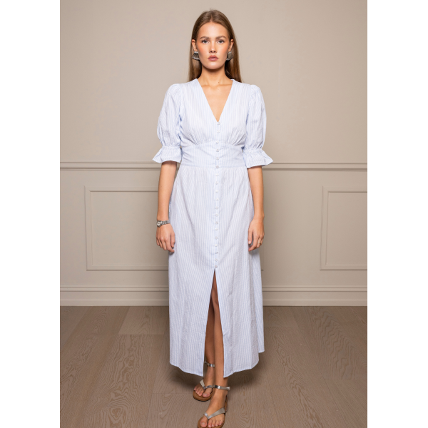 Andrea Dress - Blue Seersucker