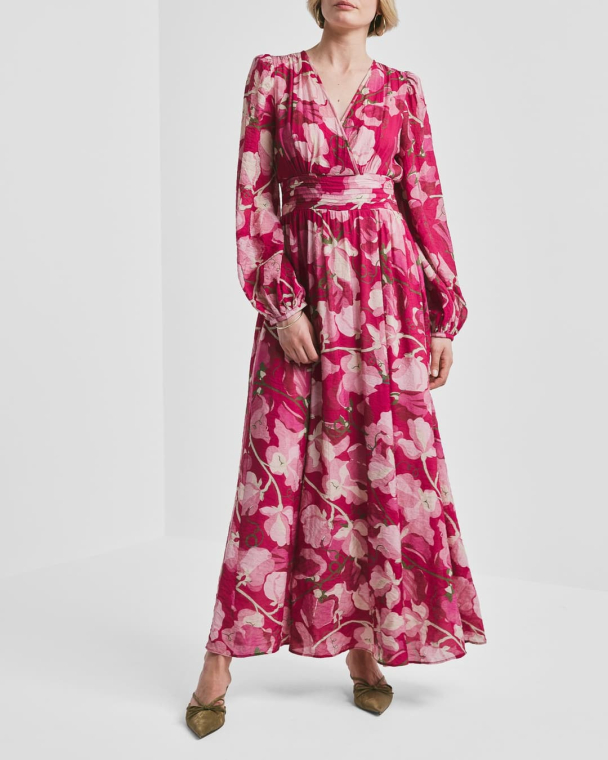 Viscose V-Neck Dress - Amour - Image 1