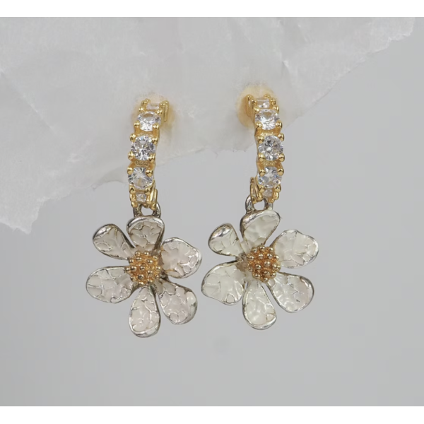 White Flower Hoop