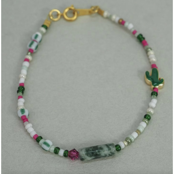 Seeded Green Candy Bracelet