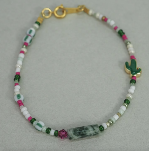 Seeded Green Candy Bracelet