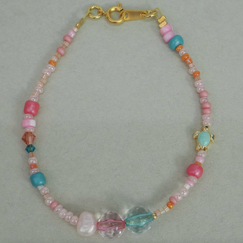 Seeded Bubblegum Bracelet