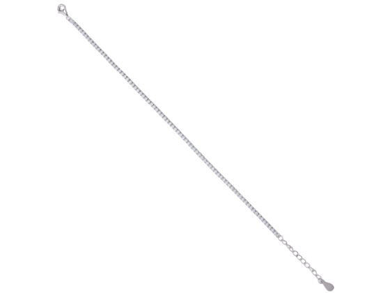 Sølv tennis armbånd med zirkonia 2mm
