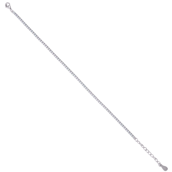 Sølv tennis armbånd med zirkonia 2mm