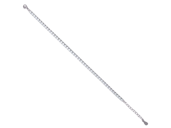 Sølv tennis armbånd med zirkonia 3mm
