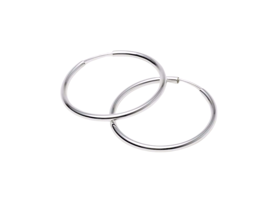 Sølv øreringer (2mm x 38mm)