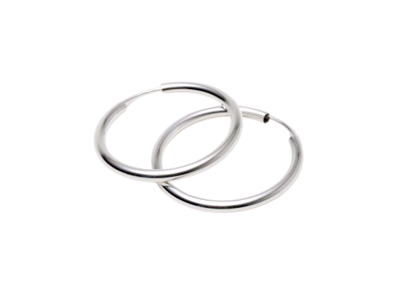 Sølv øreringer (2mm x 30mm)