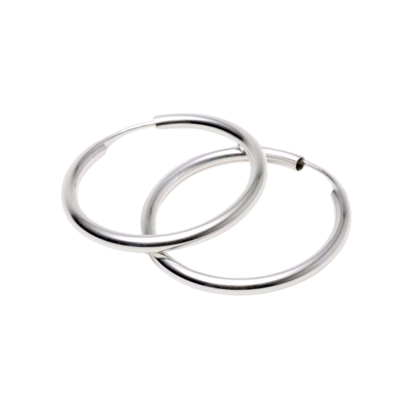 Sølv øreringer (2mm x 30mm)