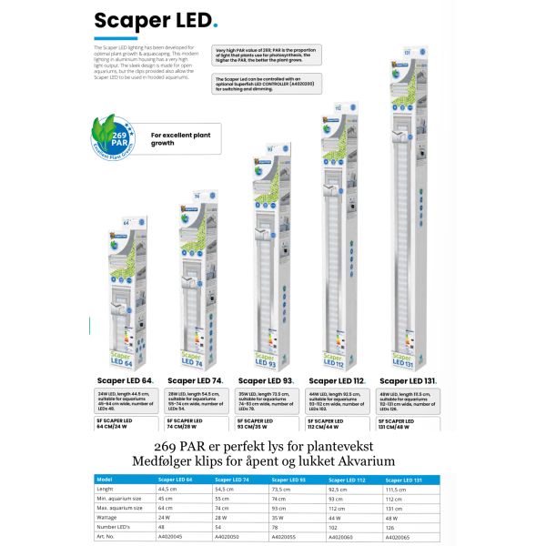 Akvarium Scaper LED-Lys 93 / 35w