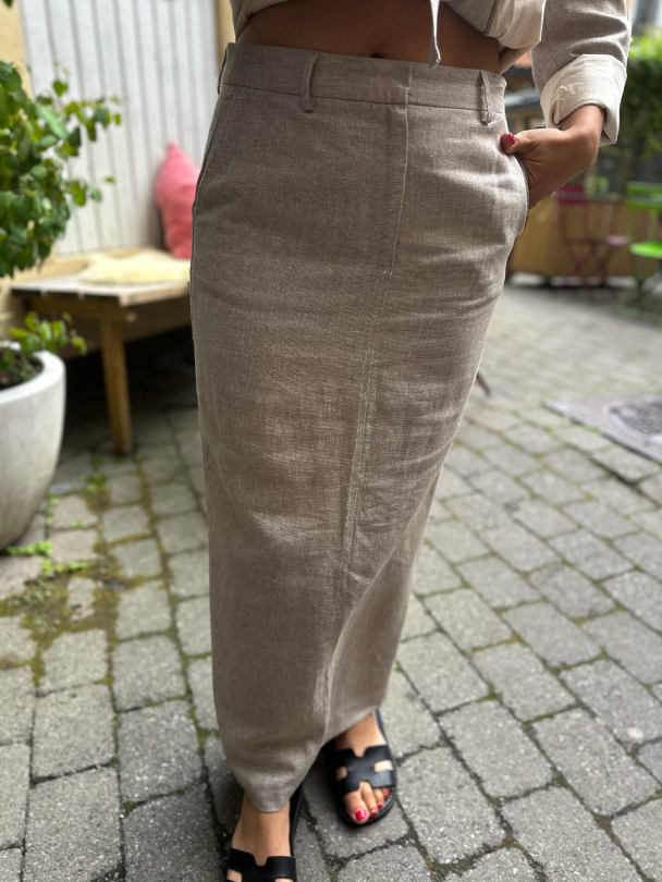 Margo Rita Long Skirt - Sepia Tint - Image 1