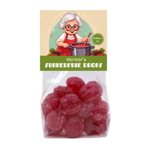 Mormor`s Sukkerfrie Bringebærdrops