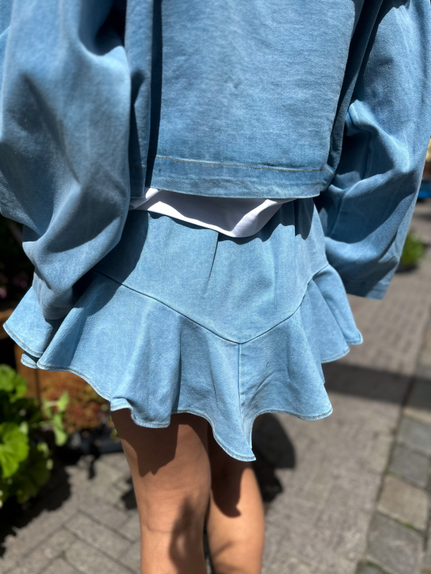 Denim Skirt Shorts  - Image 4
