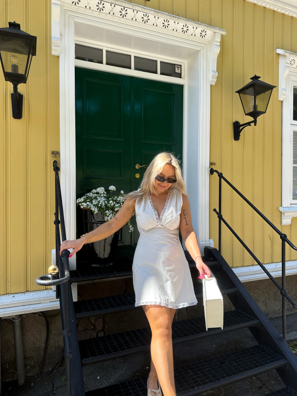 Denise Mini Dress - White - Image 3