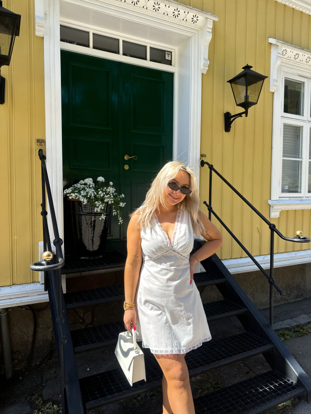 Denise Mini Dress - White - Image 5