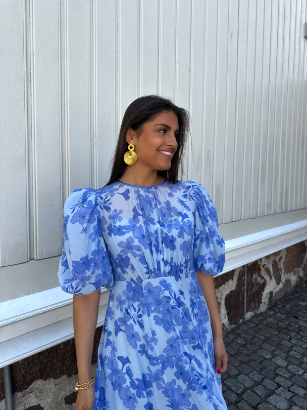 Chiffon Maxi Dress - Skye Blue  - Image 3