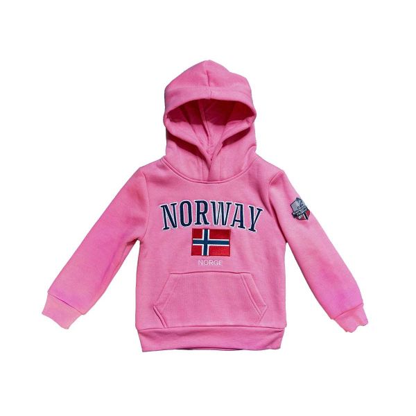 Hettegenser til barn, Norway, rosa 