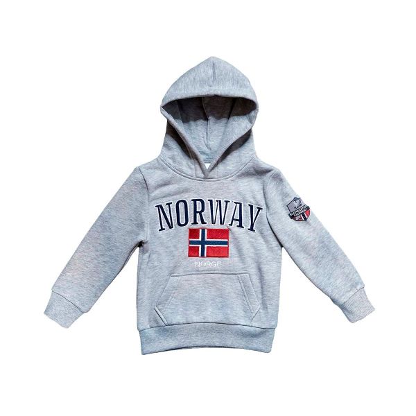 Hettegenser til barn, Norway, lysegrå