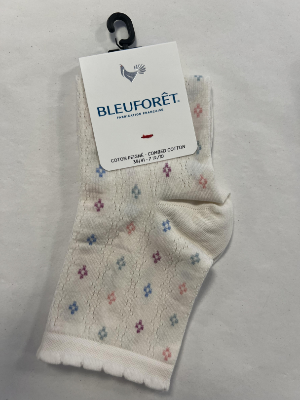 Bomullsokk m/ blomstermønster