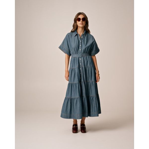 Denim Shirt Dress - French Blue