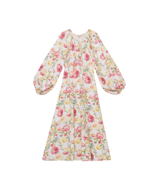 Linen Pleated Dress - Rosette