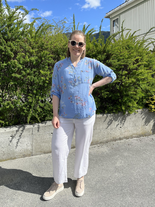 SBalexa Blomster Bluse Blå - Image 5