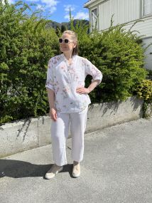 SBalexa Blomster Bluse Hvit