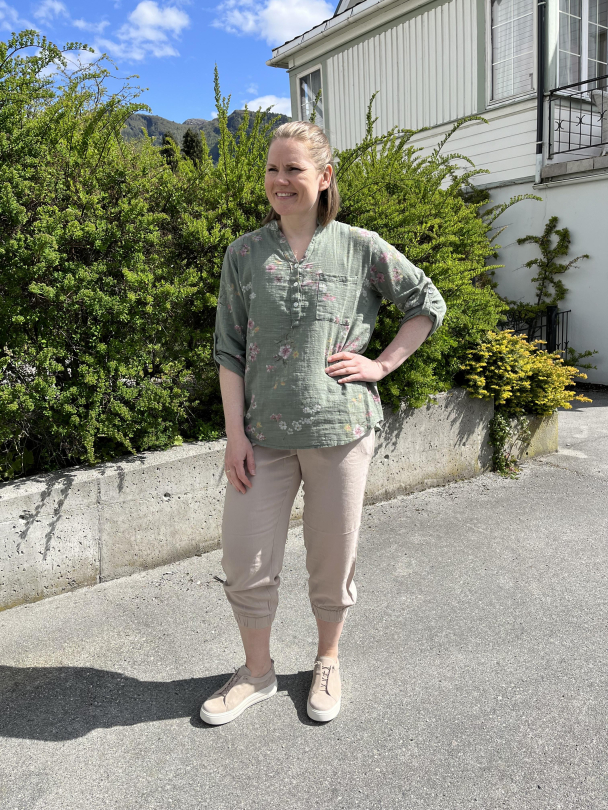 SBalexa Blomster Bluse Grønn - Image 1